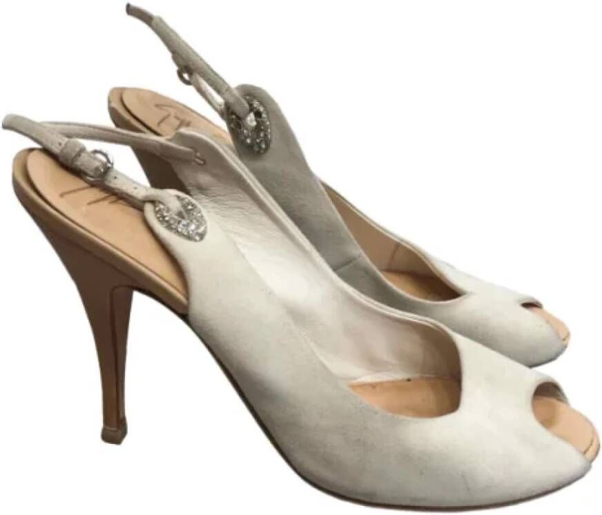 Giuseppe Zanotti Pre-owned Suede heels Beige Dames