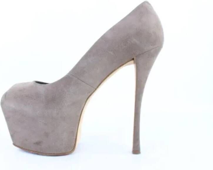 Giuseppe Zanotti Pre-owned Suede heels Beige Dames