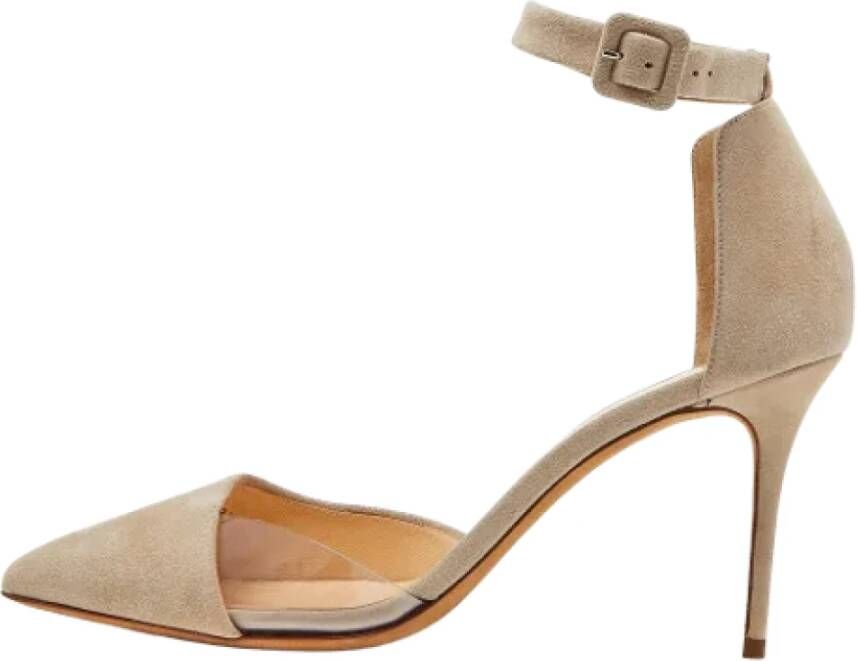 Giuseppe Zanotti Pre-owned Suede heels Beige Dames