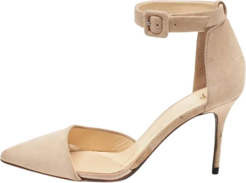 Giuseppe Zanotti Pre-owned Suede heels Beige Dames