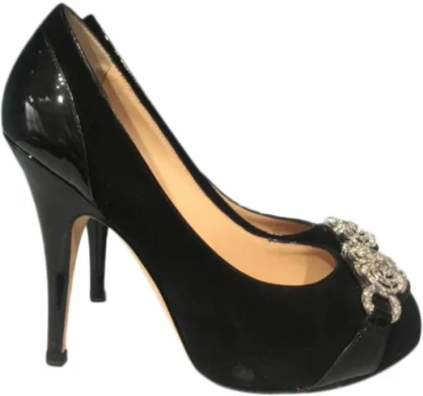 Giuseppe Zanotti Pre-owned Suede heels Black Dames