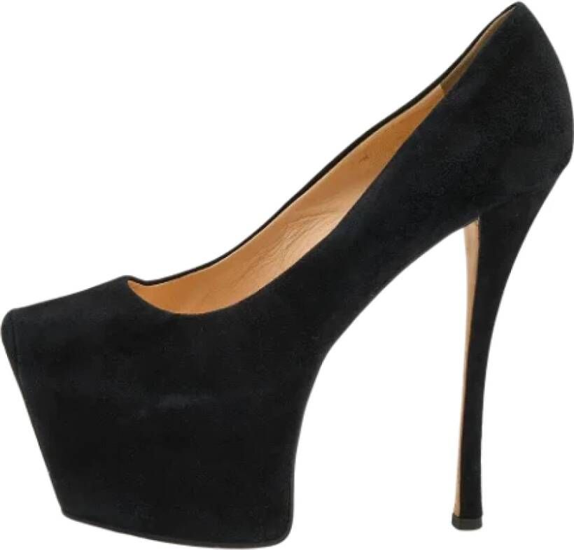 Giuseppe Zanotti Pre-owned Suede heels Black Dames