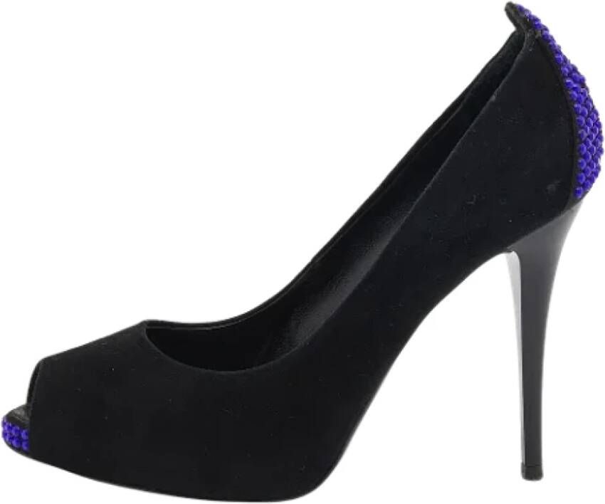 Giuseppe Zanotti Pre-owned Suede heels Black Dames