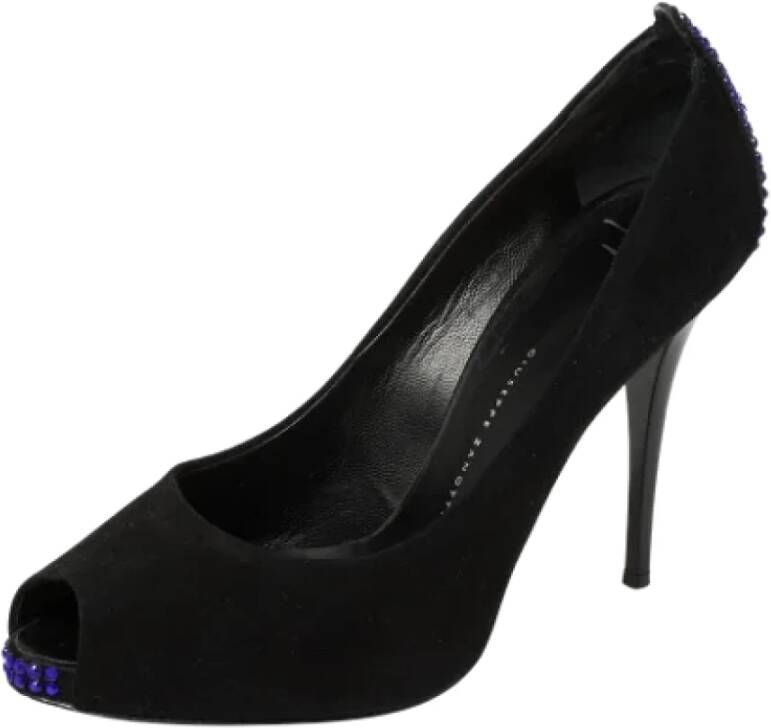 Giuseppe Zanotti Pre-owned Suede heels Black Dames