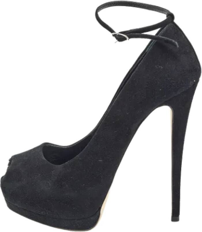 Giuseppe Zanotti Pre-owned Suede heels Black Dames