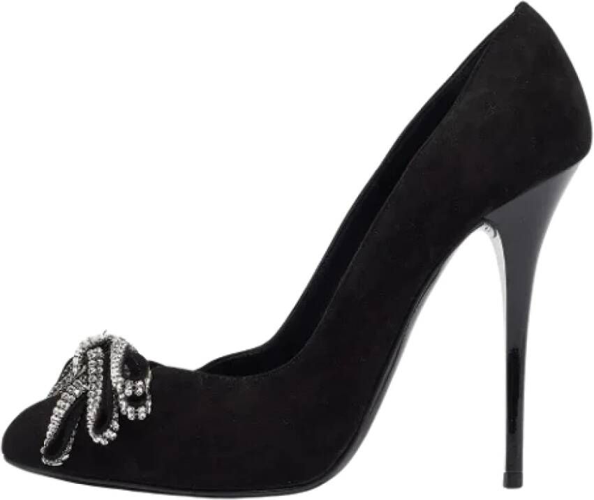 Giuseppe Zanotti Pre-owned Suede heels Black Dames