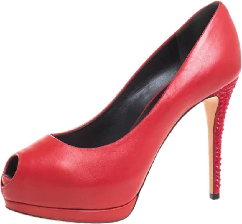 Giuseppe Zanotti Pre-owned Suede heels Red Dames