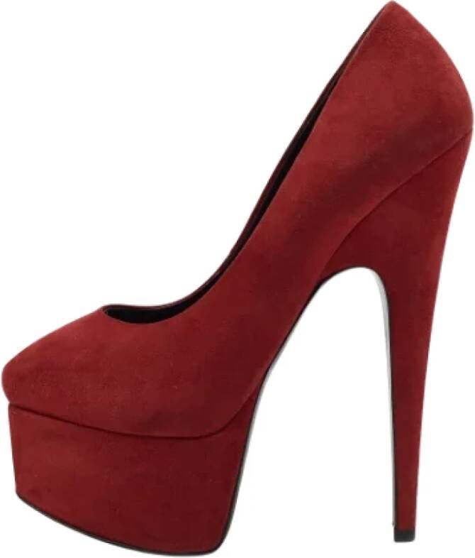 Giuseppe Zanotti Pre-owned Suede heels Red Dames