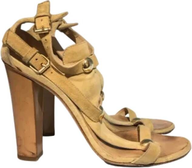 Giuseppe Zanotti Pre-owned Suede sandals Beige Dames