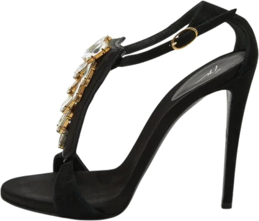 Giuseppe Zanotti Pre-owned Suede sandals Black Dames