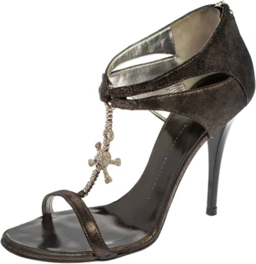 Giuseppe Zanotti Pre-owned Suede sandals Black Dames