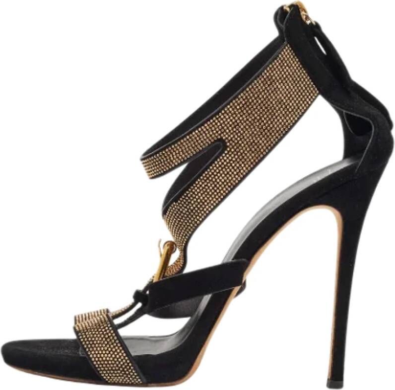 Giuseppe Zanotti Pre-owned Suede sandals Black Dames