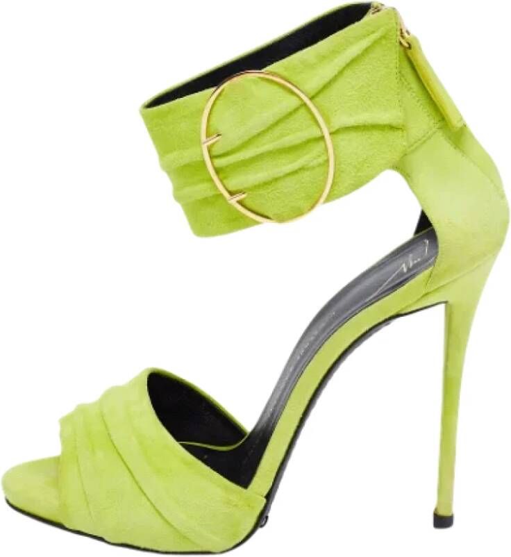 Giuseppe Zanotti Pre-owned Suede sandals Green Dames