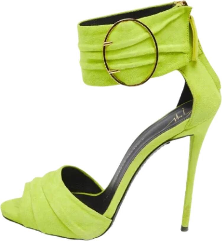 Giuseppe Zanotti Pre-owned Suede sandals Green Dames