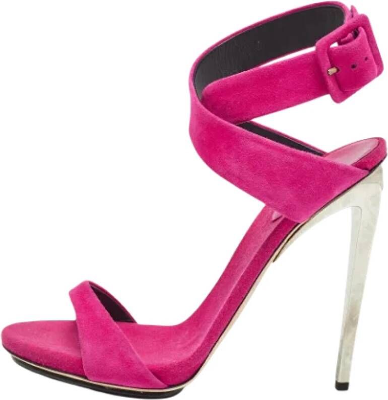 Giuseppe Zanotti Pre-owned Suede sandals Pink Dames