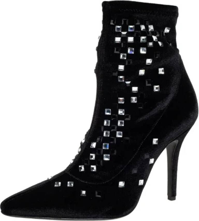 Giuseppe Zanotti Pre-owned Velvet boots Black Dames