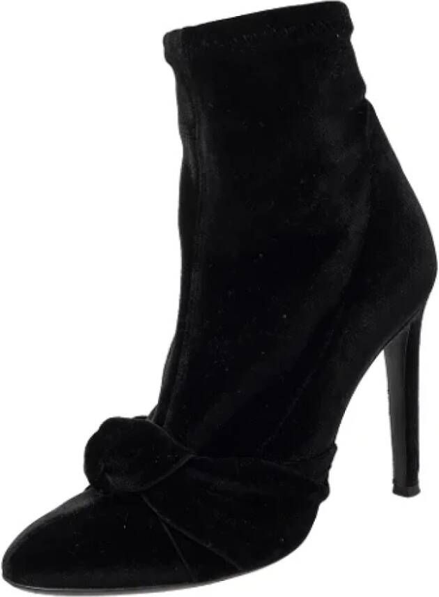 Giuseppe Zanotti Pre-owned Velvet boots Black Dames