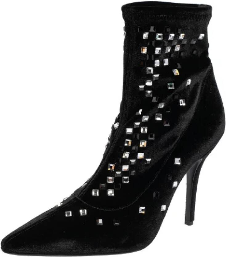 Giuseppe Zanotti Pre-owned Velvet boots Black Dames