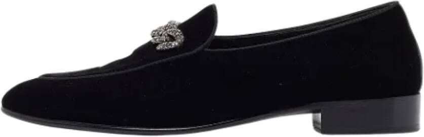 Giuseppe Zanotti Pre-owned Velvet flats Black Heren