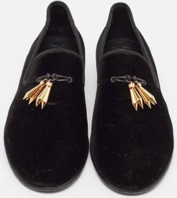 Giuseppe Zanotti Pre-owned Velvet flats Black Heren