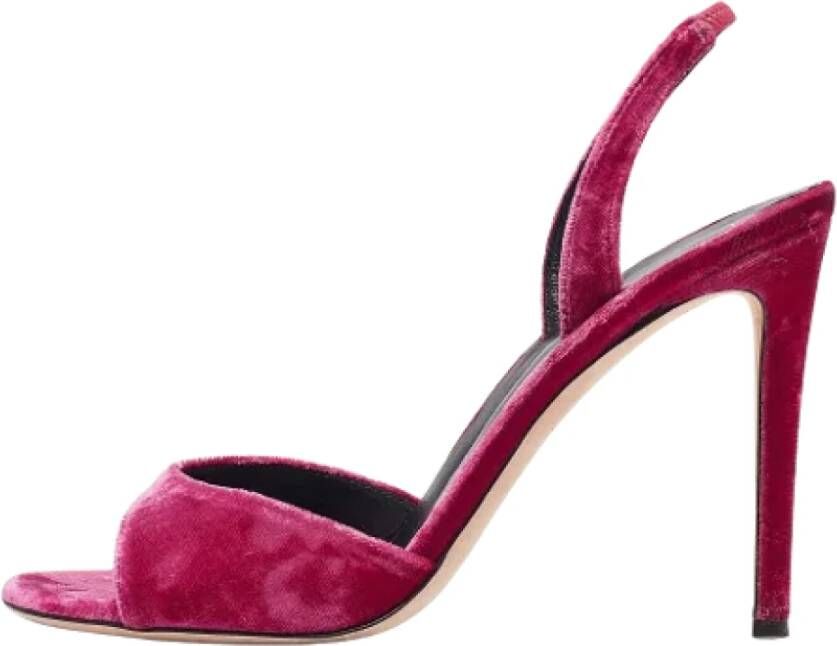 Giuseppe Zanotti Pre-owned Velvet sandals Purple Dames