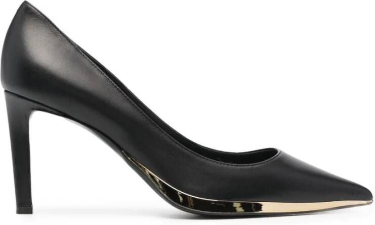 Giuseppe zanotti Zwarte leren Virgyn pumps met stilettohak Black Dames