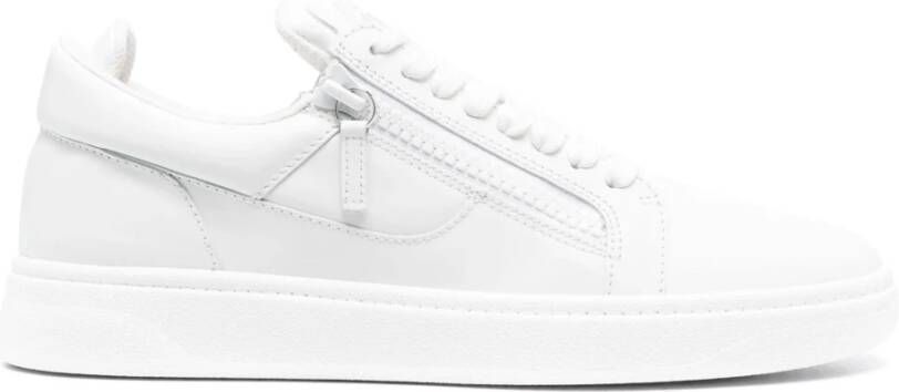 Giuseppe zanotti Witte Leren Casual Sneakers White Heren