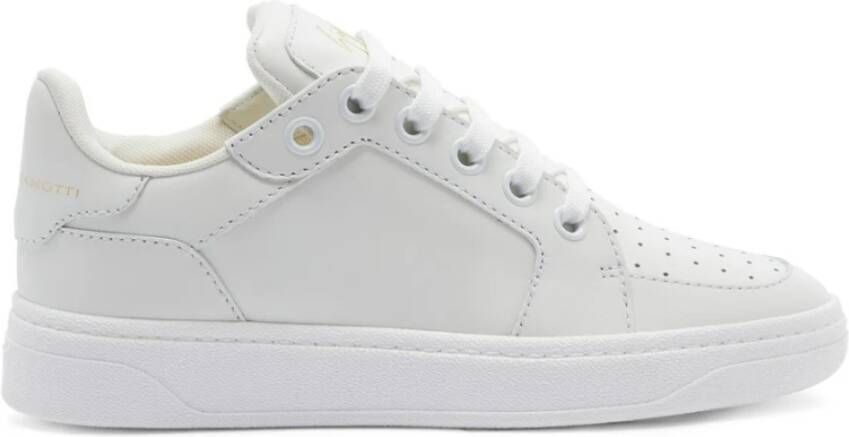 Giuseppe zanotti Witte Leren Lage Sneakers White Heren