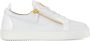 Giuseppe zanotti Witte Leren Sneaker met Zijrits White Heren - Thumbnail 1