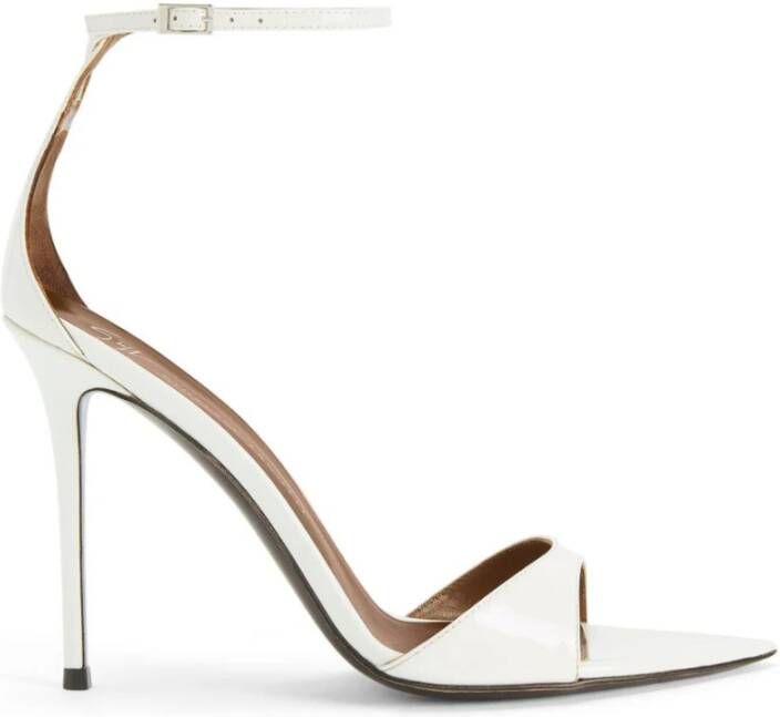 Giuseppe zanotti Witte open teen sandalen met stilettohak White Dames