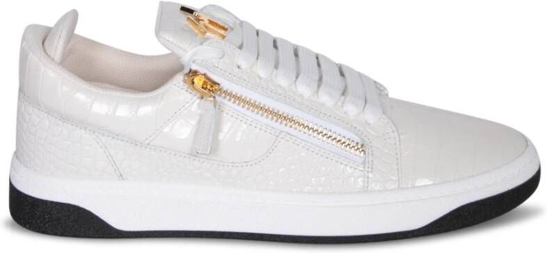 Giuseppe zanotti Witte Sneakers Verhoog Stijl Modern Ontwerp White Heren