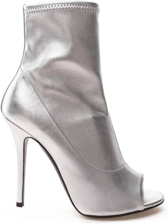 giuseppe zanotti Zilver Metallic Enkellaars Gray Dames