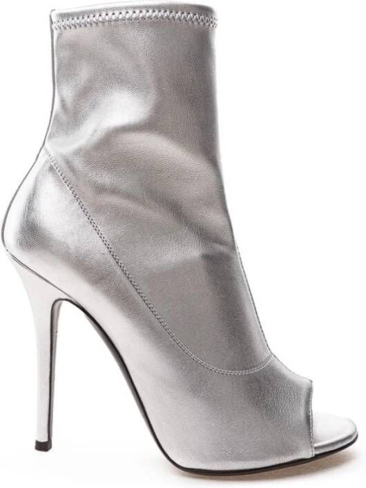 Giuseppe zanotti Zilver Metallic Enkellaars Gray Dames