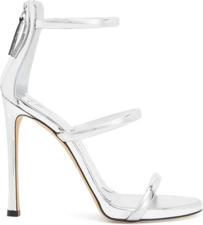 Giuseppe zanotti Zwarte elegante open hoge hakken Gray Dames