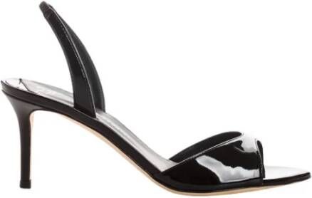 Giuseppe zanotti Zwarte Lakleren Sandalen met Hak Black Dames