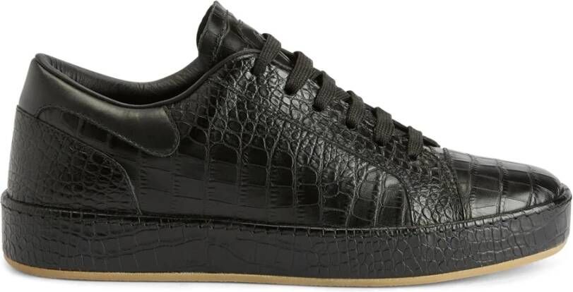 Giuseppe zanotti Zwarte leren casual trainers Black Heren