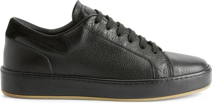 Giuseppe zanotti Zwarte leren casual trainers Black Heren