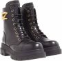 Giuseppe zanotti Zwarte leren hoge sneakers Black Dames - Thumbnail 1