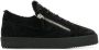 Giuseppe zanotti Zwarte Leren Trainers Elegante Platte Black Heren - Thumbnail 1