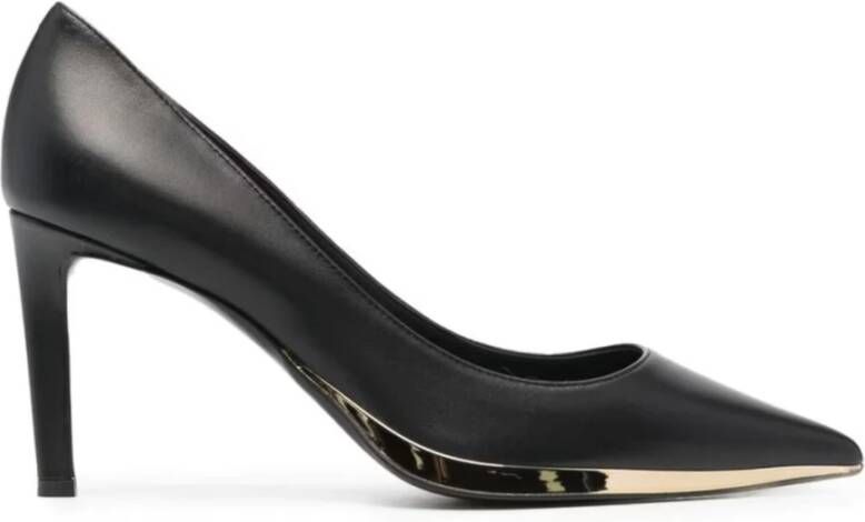 giuseppe zanotti Zwarte leren Virgyn pumps met stilettohak Black Dames