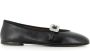 Giuseppe zanotti Zwarte platte ballerina schoenen met strass Black Dames - Thumbnail 1