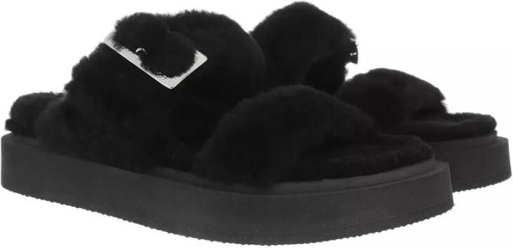 Giuseppe zanotti Zwarte Slipper met Gespen Black Dames