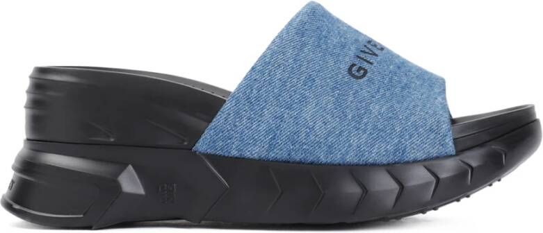 Givenchy Blauwe Marshmallow Lage Sleehak Sandalen Blue Dames