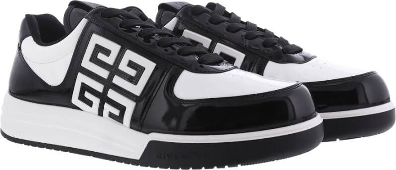 Givenchy Zwarte 4G Geëmbosseerde Leren Sneakers Black Heren
