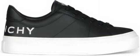 Givenchy City Sport Zwarte Leren Sneakers Zwart Heren