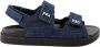 Givenchy Denim 4G Sandalen met Scratch Sluiting Blue Dames - Thumbnail 1