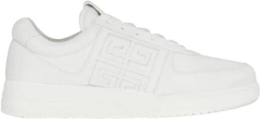 Givenchy Gestempelde 4G Leren Sneakers White Heren