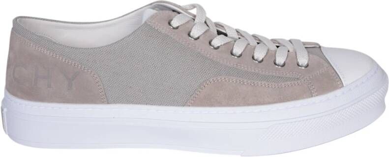 Givenchy Grijze Sneakers Klassieke Vetersluiting Stijl Gray Heren