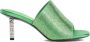 Givenchy Groene Satijnen Strass Muiltjes Green Dames - Thumbnail 1