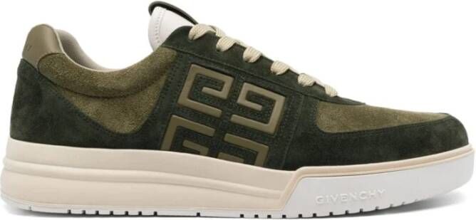 Givenchy Groene Suède Veterschoenen Green Heren